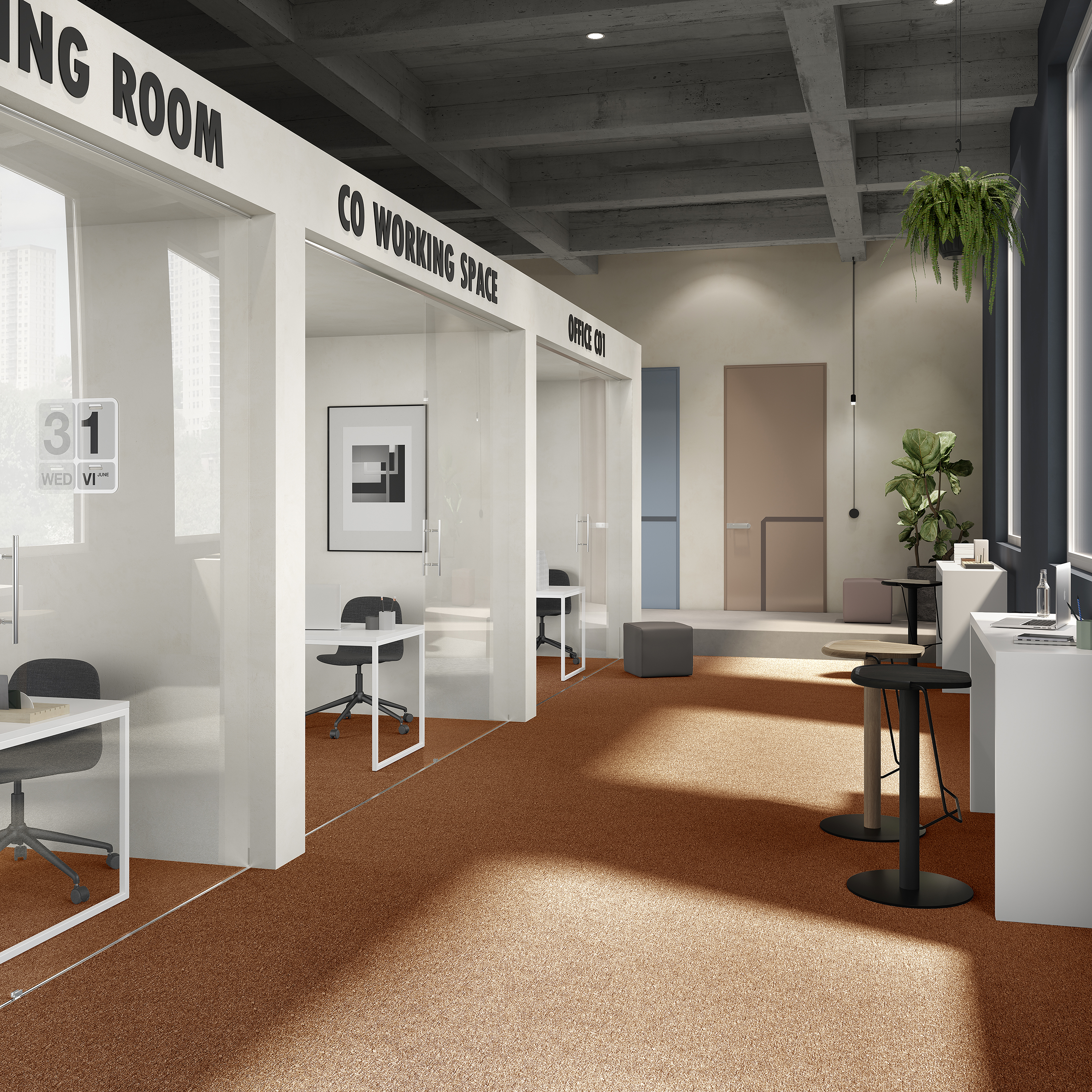 Ковровая плитка Medusa Tile 84 (500*500*5 мм) — купить в Иркутске