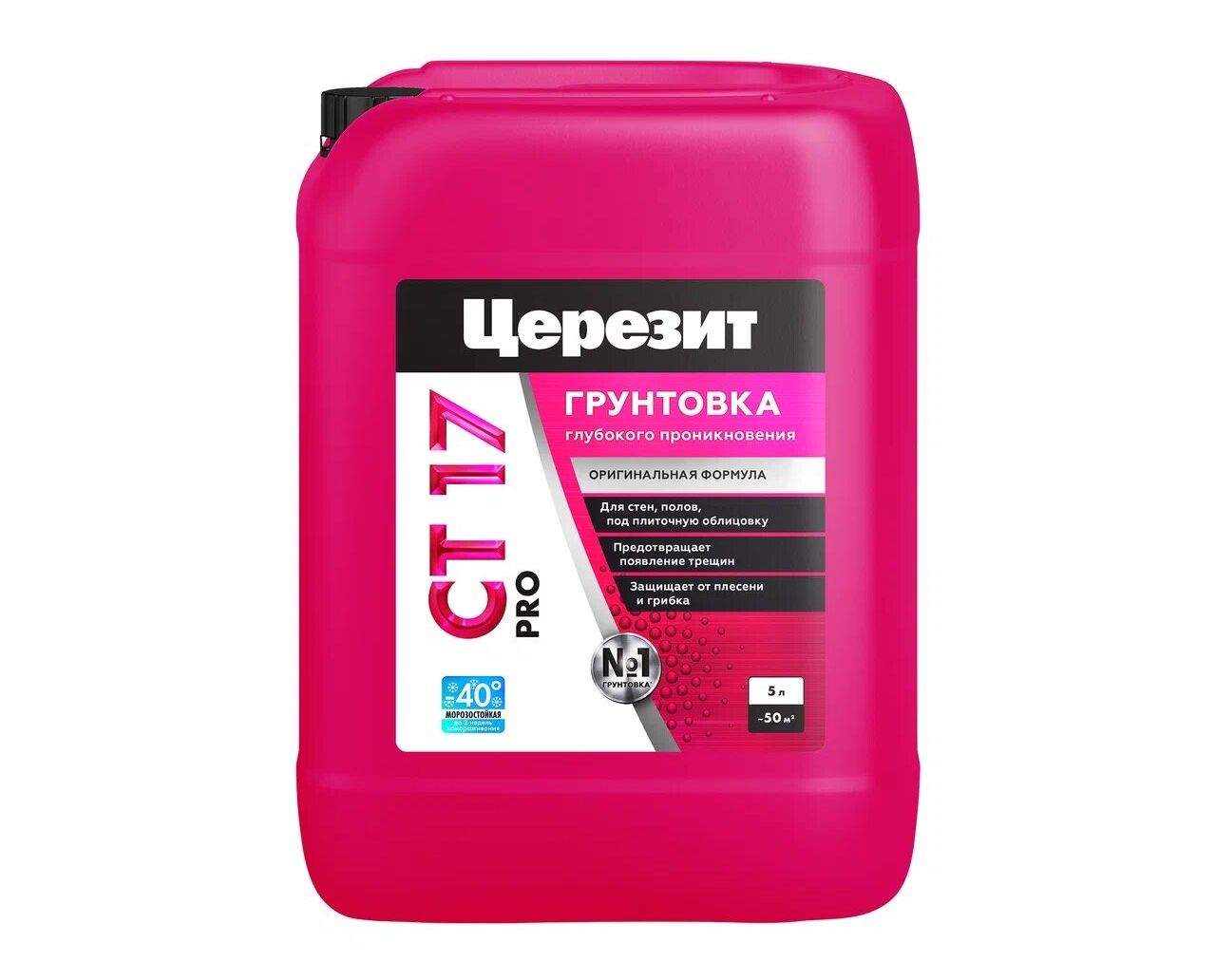 Грунтовка Ceresit CT17 PRO глубокого проникновения, 5 л (морозостойкая)