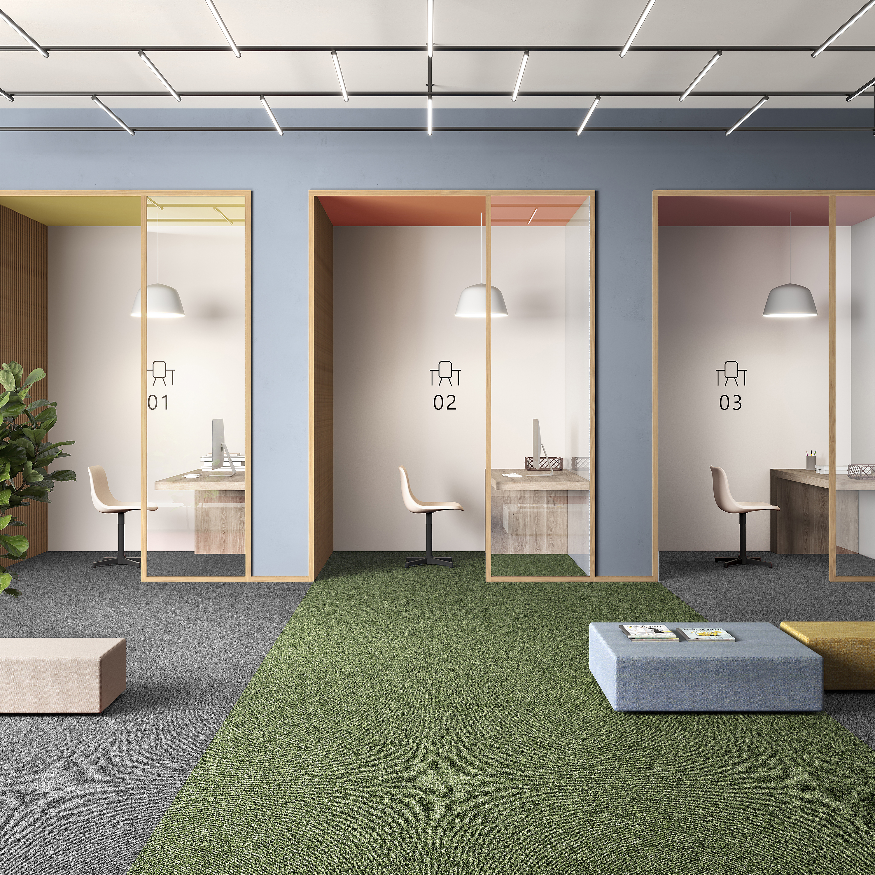 Ковровая плитка Medusa Tile 21 (500*500*5 мм) — купить в Иркутске