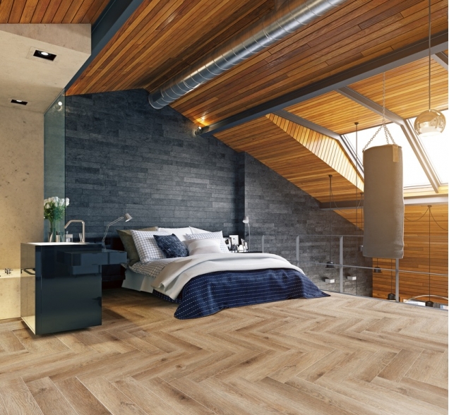 Виниловый ламинат SPC "Cronafloor" Herringbone Дуб Монпелье (640*128*4,5 мм) — купить в Иркутске