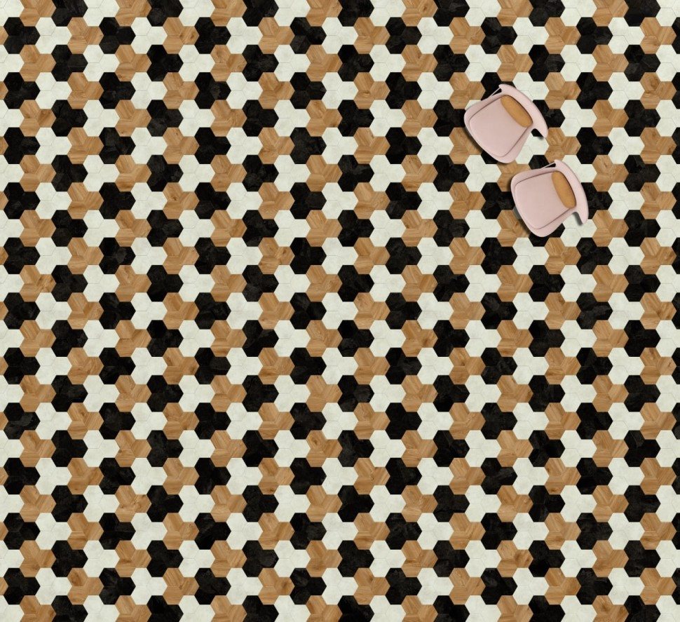 Виниловая плитка "Moduleo" Moods Hexagon 354 (226,32*196*2,5 мм) — купить в Иркутске