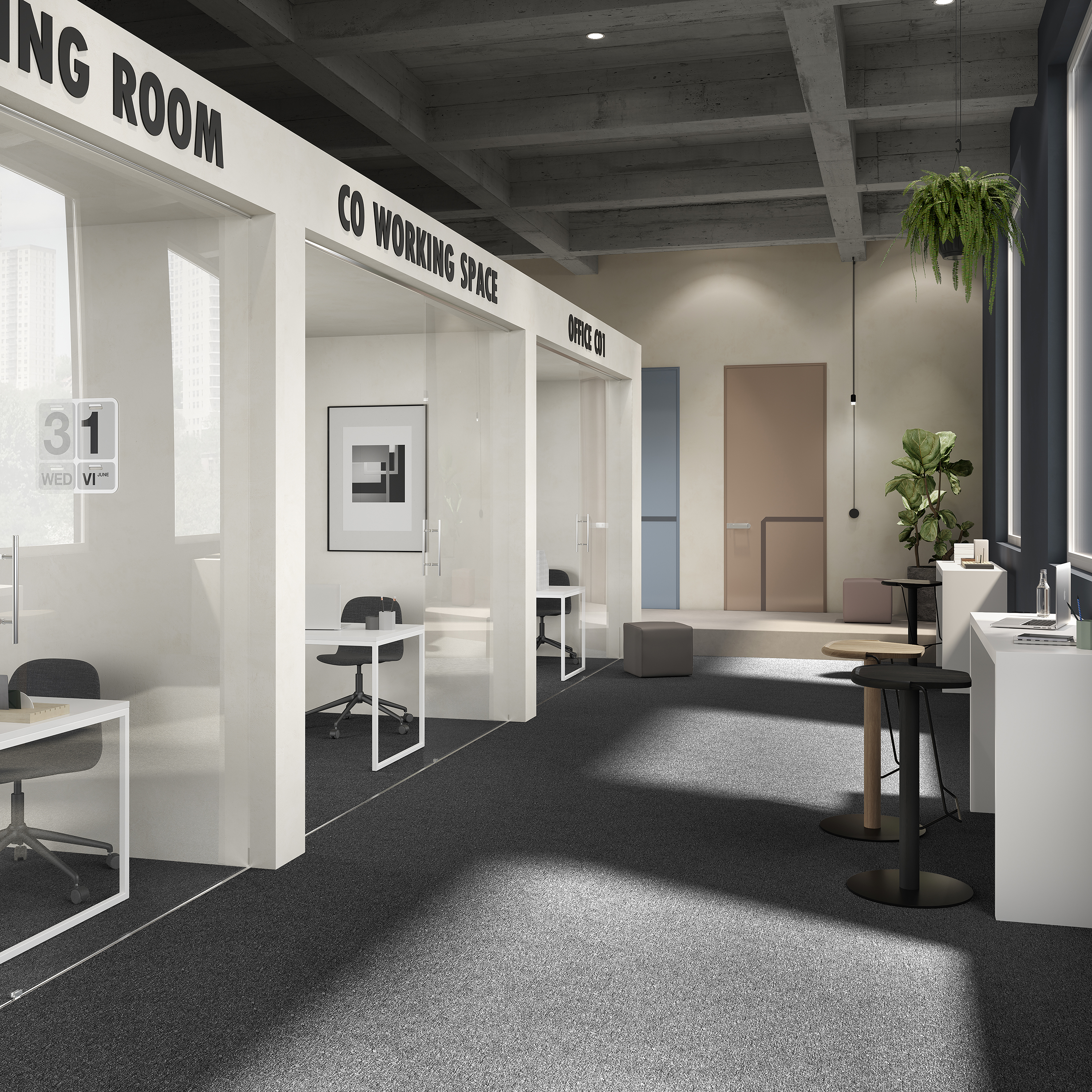 Ковровая плитка Medusa Tile 99 (500*500*5 мм) — купить в Иркутске