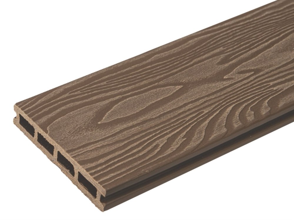 Террасная доска орех TalverWood 150*25мм 3D текстура дерева брашинг — купить в Иркутске