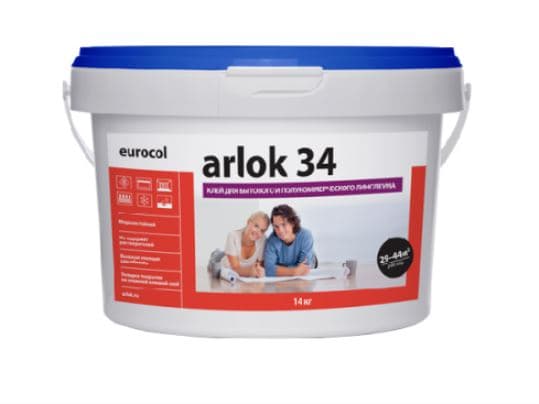 Клей "Arlok" Arlok 34 для бытового и полукоммерческого линолеума 1,3 кг