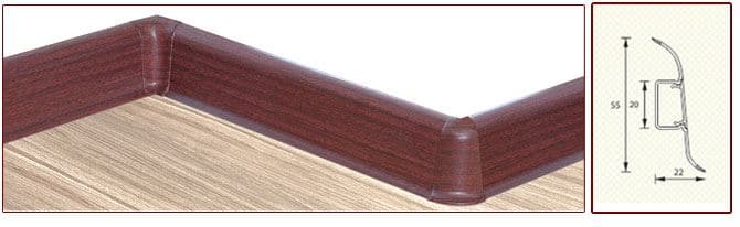 Плинтус "Идеал" пластиковый Комфорт Дуб пепельный (2500*22*55 мм) — купить в Иркутске