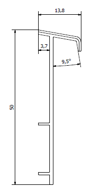 Плинтус для ковролина "Korner" Listwa графит (2500*13,8*50 мм) — купить в Иркутске