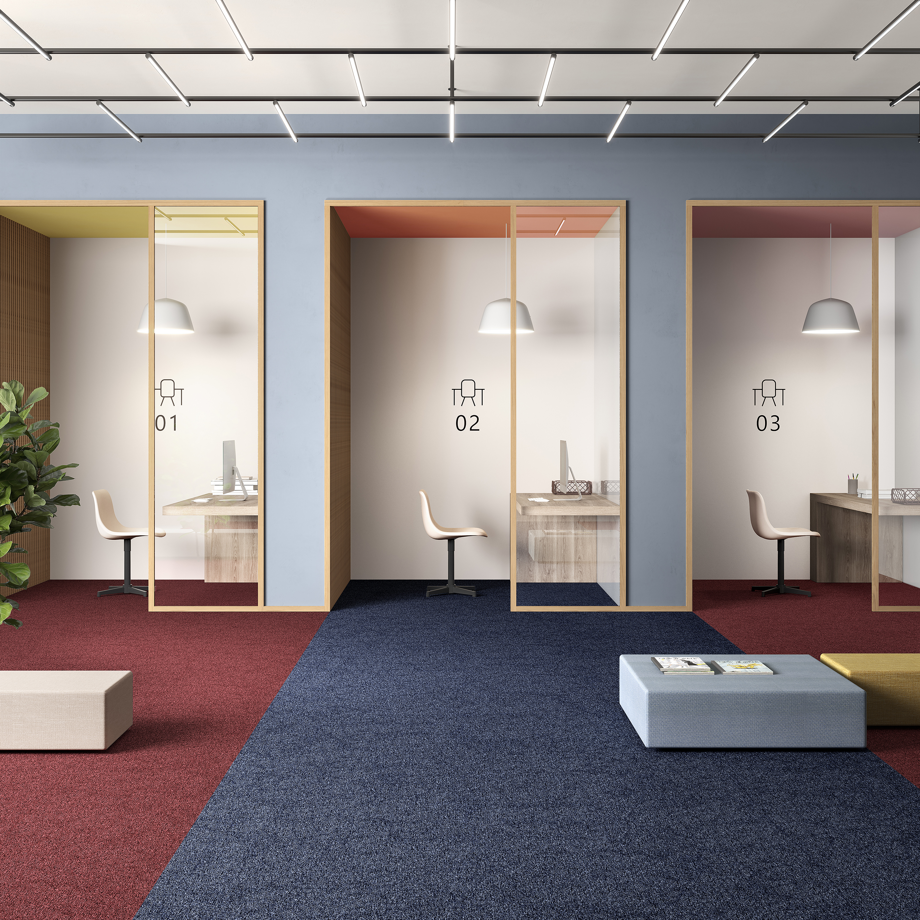 Ковровая плитка Medusa Tile 77 (500*500*5 мм) — купить в Иркутске