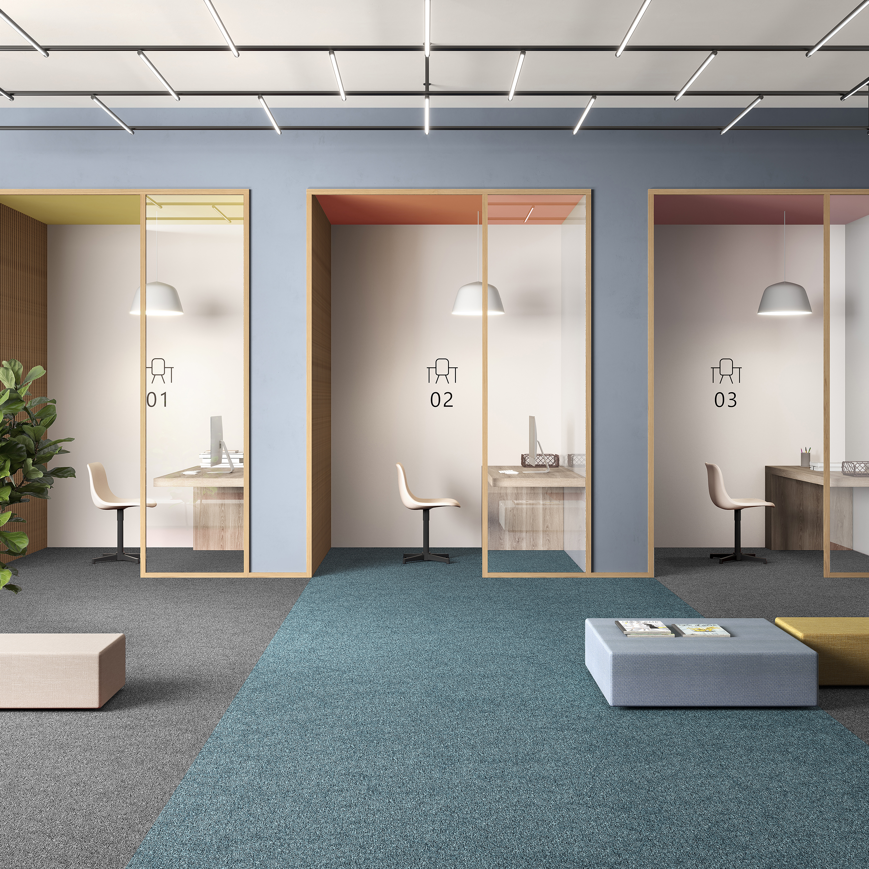 Ковровая плитка Medusa Tile 70 (500*500*5 мм) — купить в Иркутске