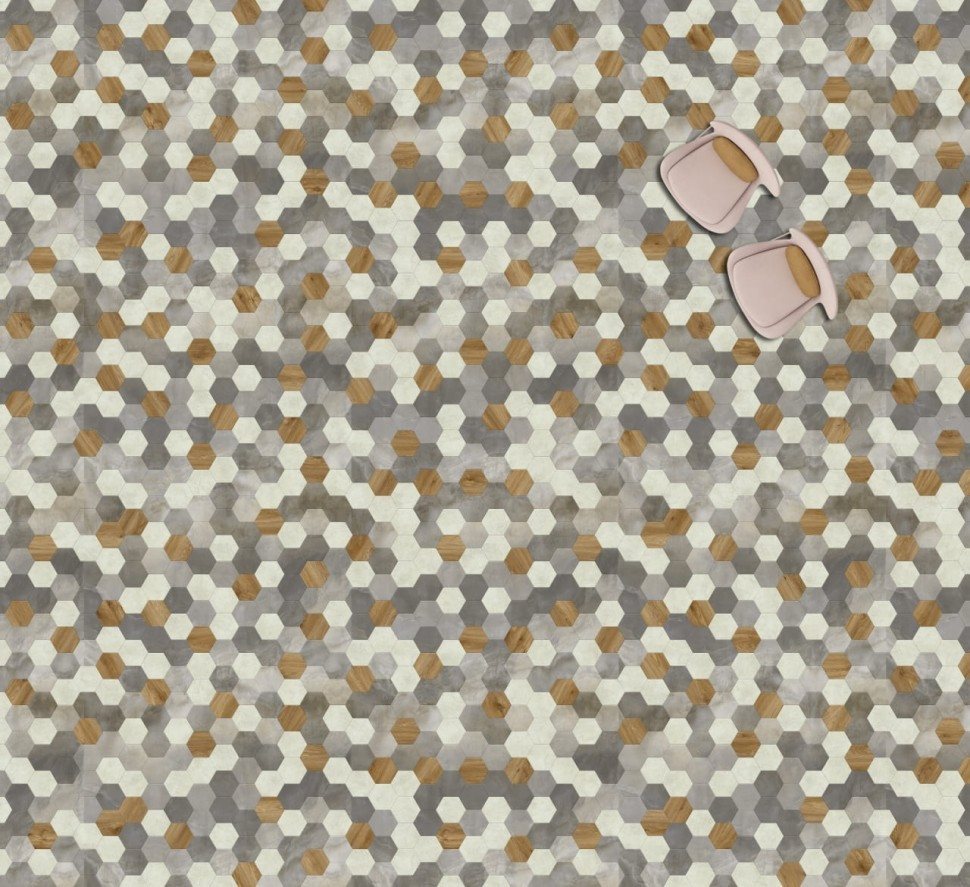 Виниловая плитка "Moduleo" Moods Hexagon 348 (226,32*196*2,5 мм) — купить в Иркутске
