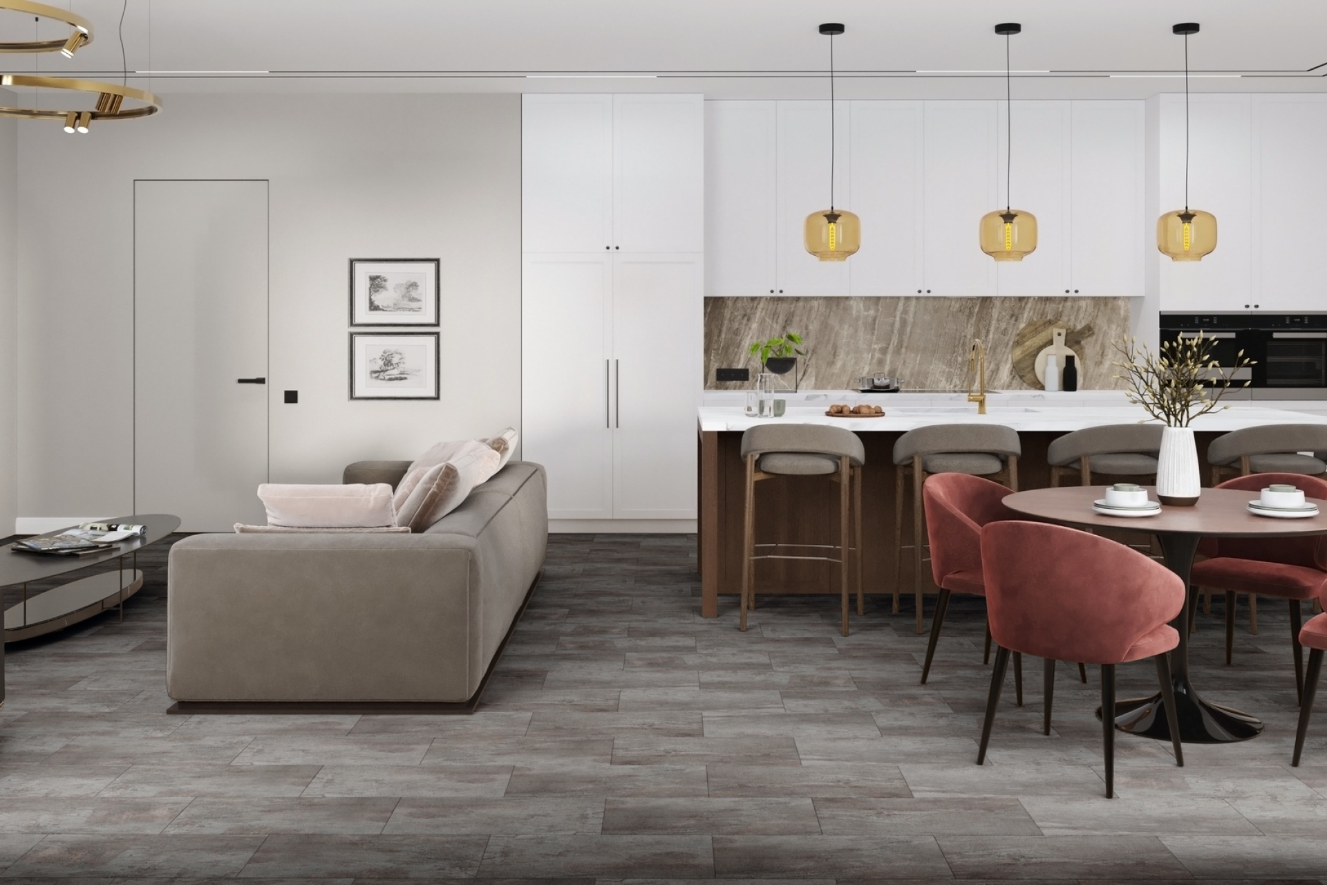 SPC плитка «Damy Floor» Вайсхорн (610*305*5 мм) — купить в Иркутске