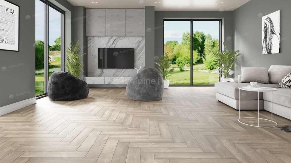 Виниловая плитка "Alpine Floor" Parquet LVT Дуб Натуральный Отбеленный (590*118*2,5 мм) — купить в Иркутске