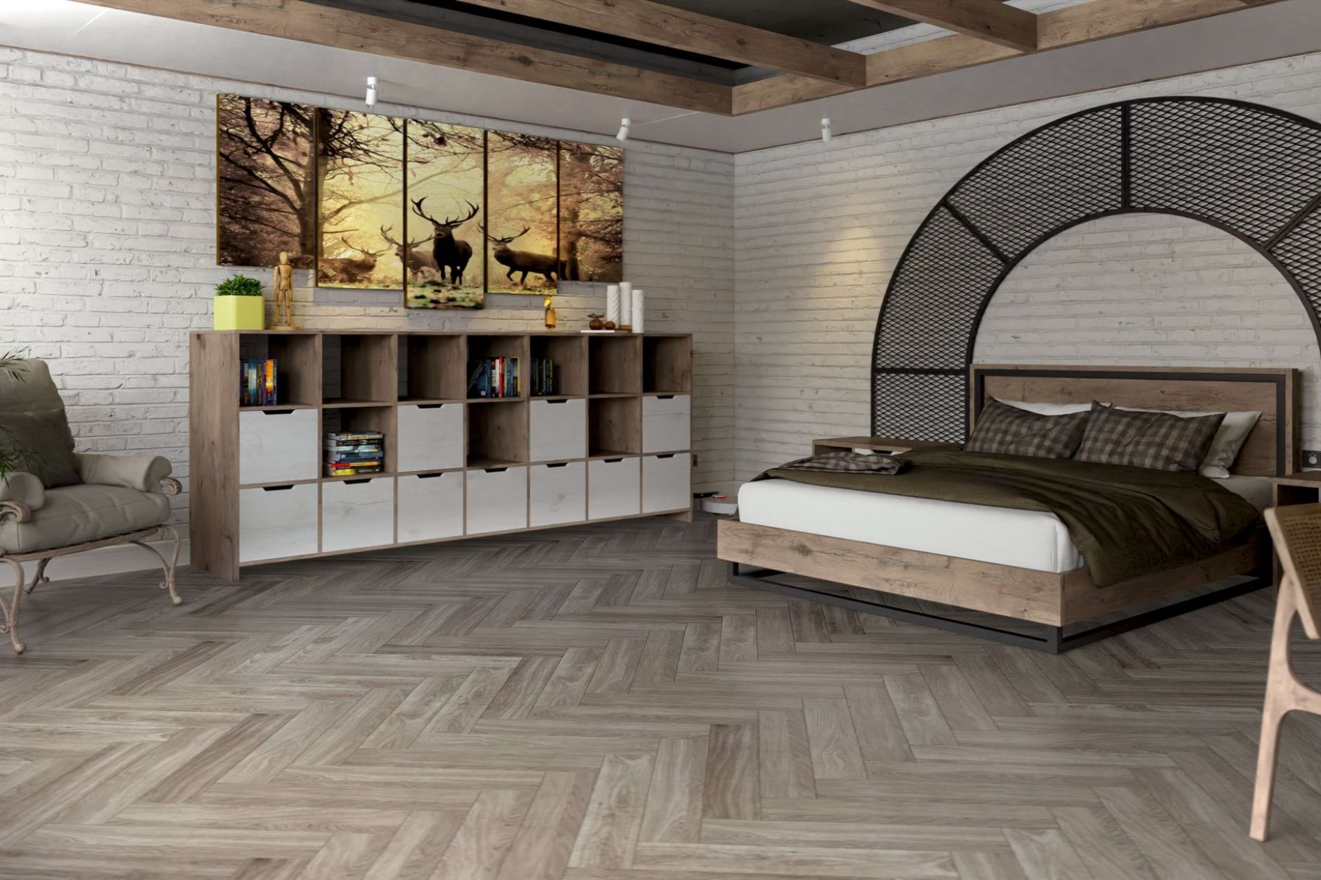 Инженерный паркет «Damy Floor» Скандинавский (укладка елочкой) — купить в Иркутске