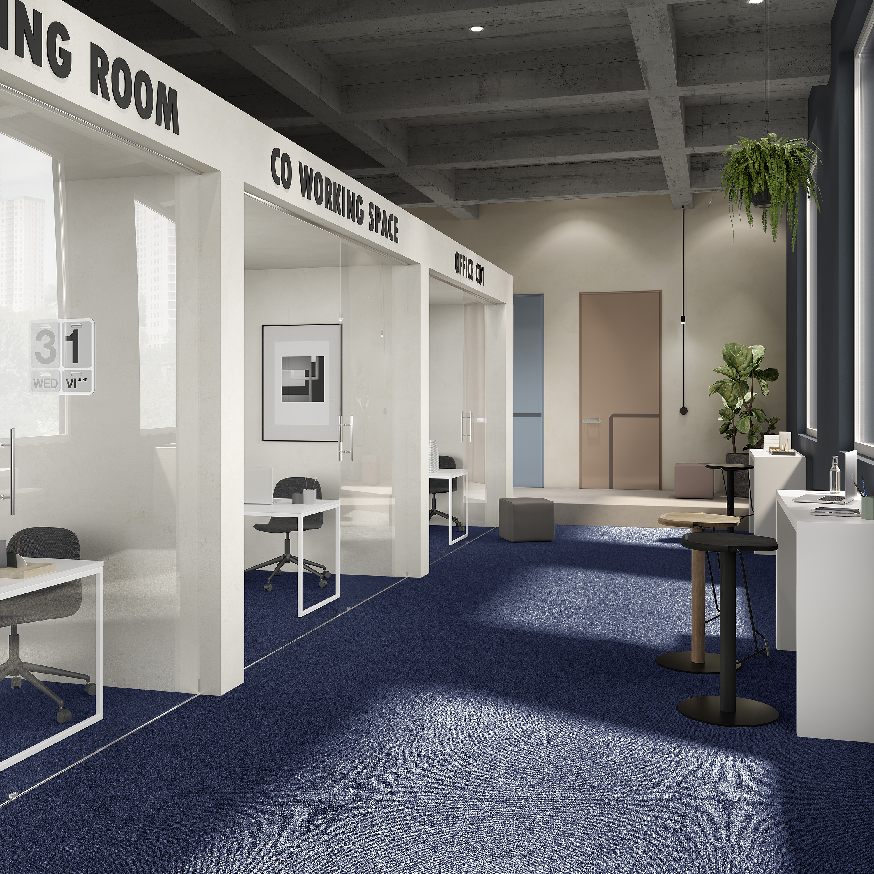 Ковровая плитка Medusa Tile 77 (500*500*5 мм) — купить в Иркутске