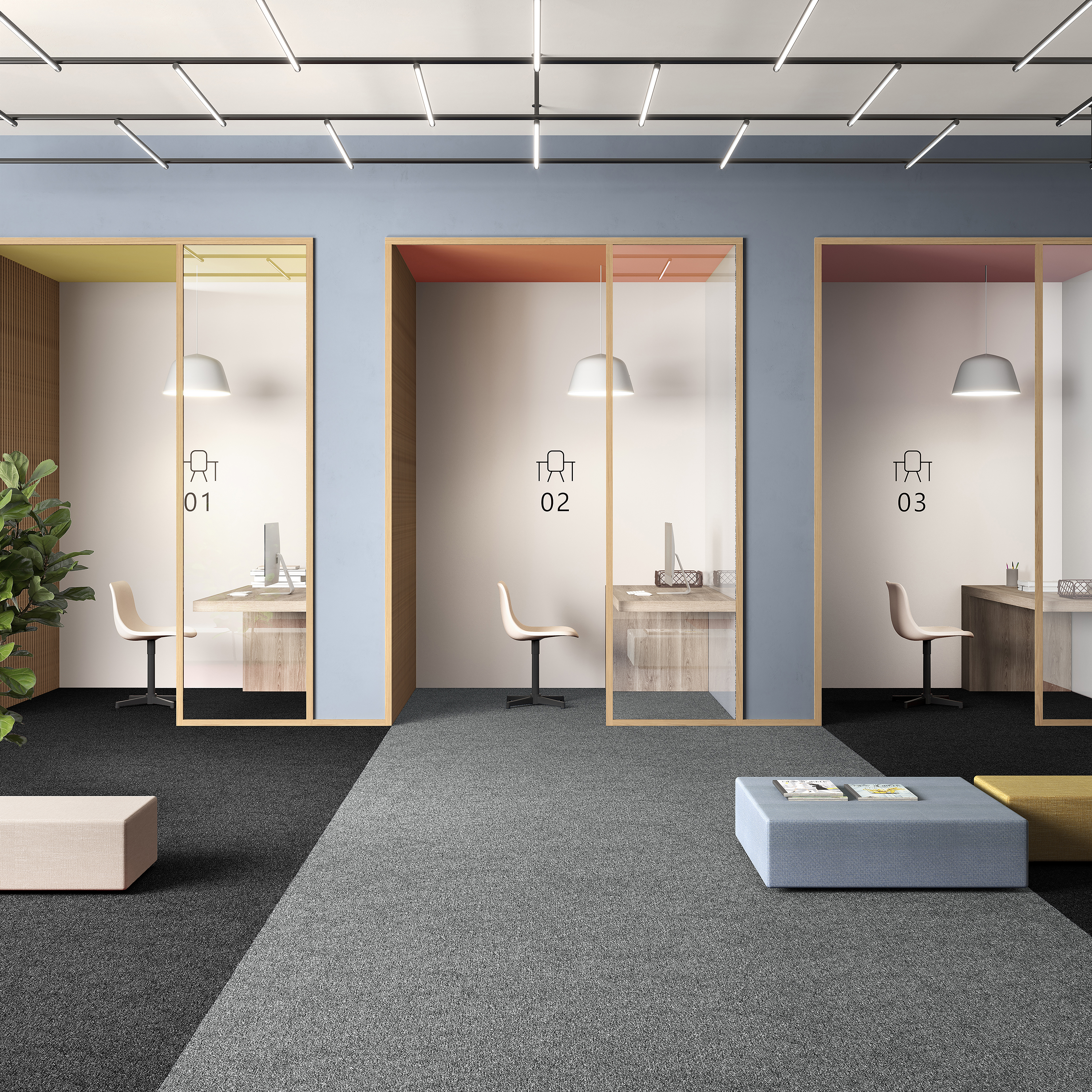 Ковровая плитка Medusa Tile 90 (500*500*5 мм) — купить в Иркутске